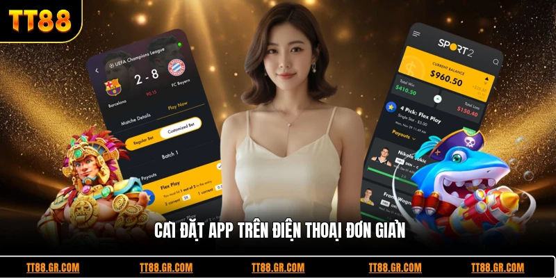 Cài đặt app trên điện thoại đơn giản